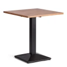 Стол RAGNAROK  дерево вяз/железная опора, 70х70х76 см, груша №3/черная опора
