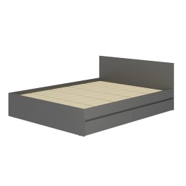 Кровать 1,6 м Симпл КР-17, графит