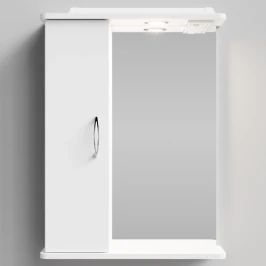 Зеркало Колумбия 55, белая, левая