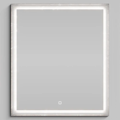 Зеркало Лайт 70, Мрамор Серый софт тач ПВХ 4044-1