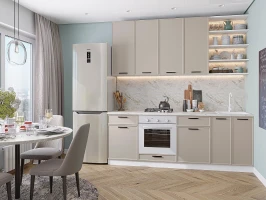 Кухонный гарнитур Фрейм-02 Clay Silk Белый