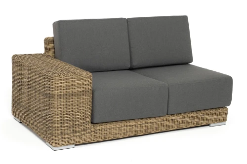 "Капри" модуль диванный правый с подушками, цвет соломенный