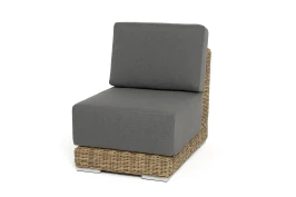 "Капри" модуль диванный прямой с подушками, цвет соломенный