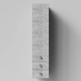 Пенал Квадро 35 подвесной, Горный камень ПВХ 57807, левый