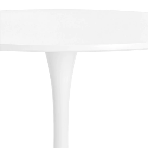 SQT-1 Стол обеденный БЕЛЫЙ D80, столешница МДФ, основание металл белый