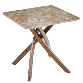 CT-630-1 Стол кофейный Senafe, 55х55х55, керамич. столешница, основание металл Античная Бронза