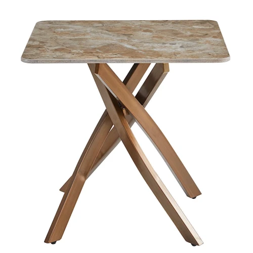 CT-630-1 Стол кофейный Senafe, 55х55х55, керамич. столешница, основание металл Античная Бронза