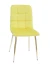 C919/DC809 Стул мягкий, ЖЕЛТЫЙ#h40 велюр, каркас металл золото КРУГЛЫЙ