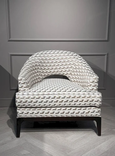 Кресло Тринити NH1918, 81х78х78, молочный с принтом