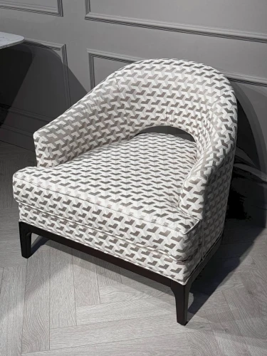 Кресло Тринити NH1918, 81х78х78, молочный с принтом