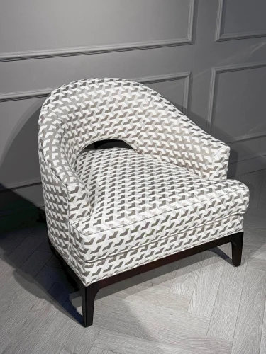 Кресло Тринити NH1918, 81х78х78, молочный с принтом