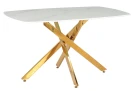 Стол обеденный Элис Рэк BS1803-140WT,140х80х76 см, белый/золото