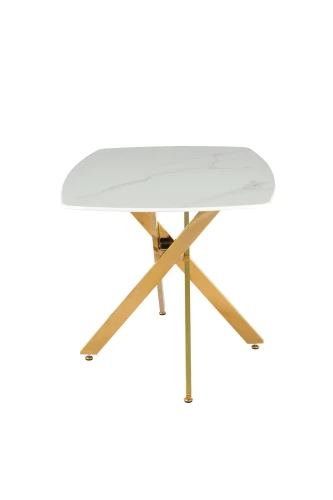 Стол обеденный Элис Рэк BS1803-140WT,140х80х76 см, белый/золото