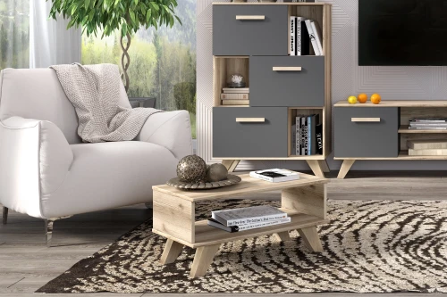 Стол журнальный Вега Скандинавия дуб