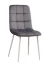 C919/DC809 Стул мягкий, ГРАФИТ#h21 велюр, каркас металл белый КРУГЛЫЙ