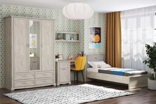 Шкаф для одежды Сохо 32.02, Бетон пайн белый