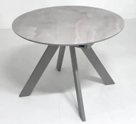 Стол БОНЖУР 100 ОНИКС БЕЖЕВЫЙ, стекло / ЛАТТЕ каркас М-City