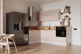 Готовая кухня КГ Угловой 1500*2250 (с пм) Эмаль, Крем  Арника РМ