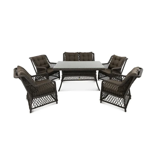 Комплект мебели из искусственного ротанга TITULO Шоколад металлик