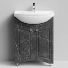 Тумба Адам 65 напольный, Мрамор Графит софт тач ПВХ 4044-3 Vodok с раковиной в комплекте