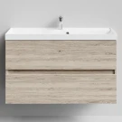 Тумба Бест 100 подвесной, Дубослив ореховый светлый ПВХ 3445 Vodok с раковиной в комплекте Тумба Бест 100 подвесной, Дубослив ореховый светлый ПВХ 3445 Vodok с раковиной в комплекте