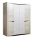 33.01 Лючия 4-х дв. шкаф для одежды бетон пайн белый/венге