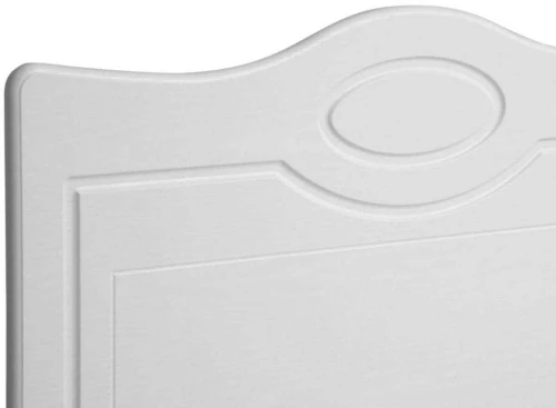 Кровать 900 с настилом и мягким элементом Монако МН-10 + МН-10А белое дерево