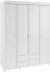 Шкаф 4-х дверный с ящиками Монако МН-62 белое дерево