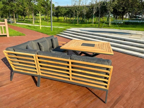 Обеденная группа EGMONT угловая со столом 140х140