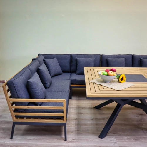 Обеденная группа EGMONT угловая со столом 140х140