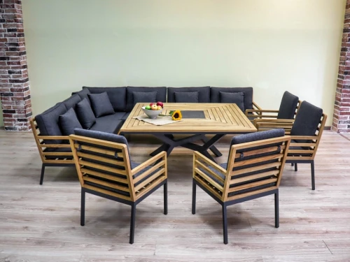 Обеденная группа EGMONT угловая со столом 140х140