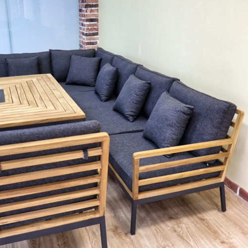 Обеденная группа EGMONT угловая со столом 140х140