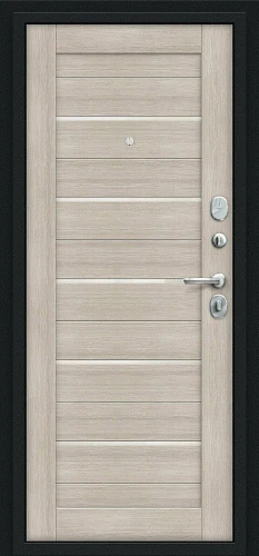 Входная дверь BRAVO Техно Kale Букле черное/Cappuccino Veralinga 