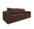 Диван еврокнижка Лофт Люкс велюр коричневый