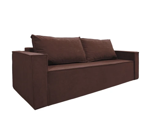 Диван еврокнижка Лофт Люкс велюр коричневый