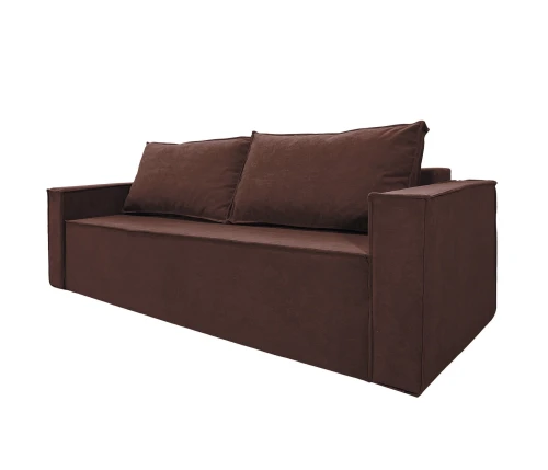 Диван еврокнижка Лофт Люкс велюр коричневый