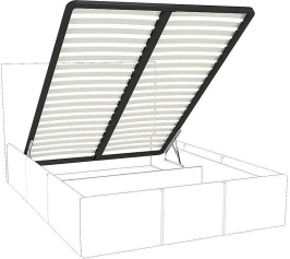 Разборное ортопедическое основание с подъемным механизмом (1,6м) Черный