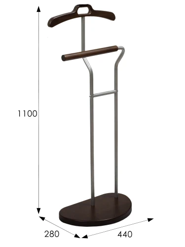 Вешалка костюмная Д 10 металлик/ темно-коричневый