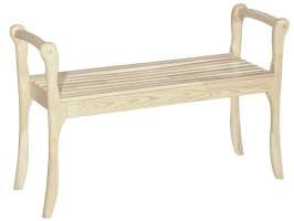 Скамья для прихожей с подлокотниками массив, каркас лак