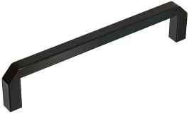 Ручка скоба мебельная СМ-6 Матовый черный 136*7*26