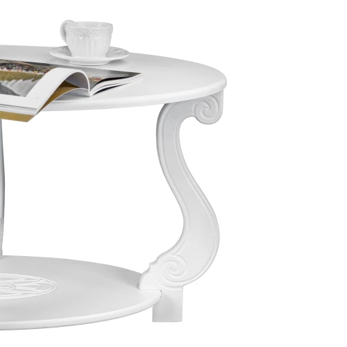 Стол журнальный Овация (М) ЛАЙТ белый