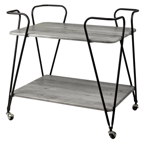 Стол сервировочный Эстер черный/орех гикори grey