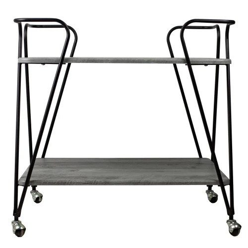 Стол сервировочный Эстер черный/орех гикори grey