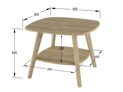 Стол журнальный Хадсон дуб сонома/сонома