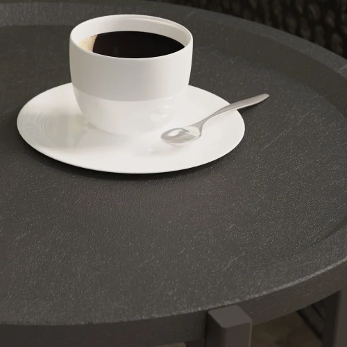 Стол журнальный Бьерн черный лофт/черный