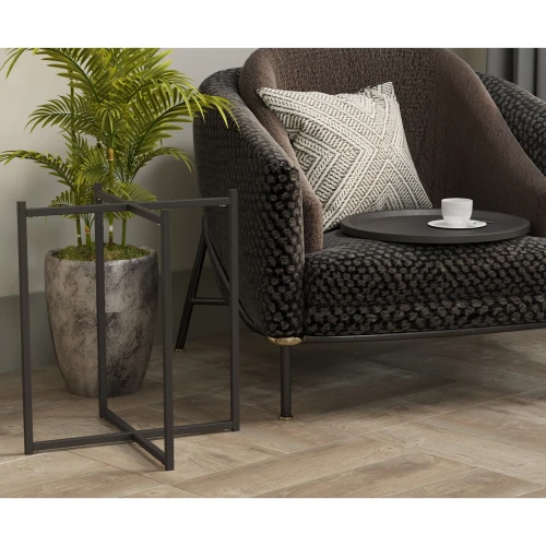 Стол журнальный Бьерн черный лофт/черный