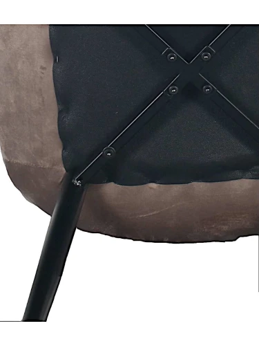 DC705 Стул мягкий, МОККО#G62-13 велюр, каркас металл черный