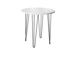 Стол обеденный круглый TLC-2.2 White In 2S Black 732*750*750