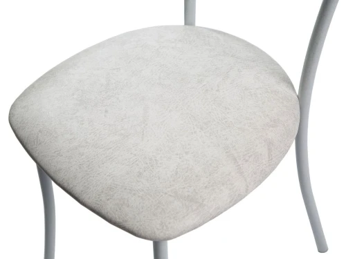 Обеденная группа (Стол Милагро и 2 стула Кемпер), белый мрамор