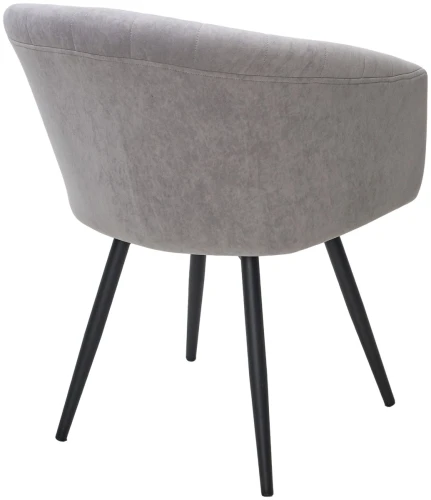 Стул RUNA, 360 град. поворот. B22 Серый, велюр / черный каркас, М-City